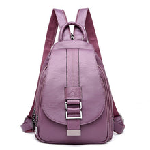Load image into Gallery viewer, 3-in-1 Women Leather Backpacks Vintage Female Shoulder Bag Sac a Dos Travel Ladies Bagpack Mochilas School Bags For Girls Preppy
