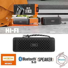 Load image into Gallery viewer, moxom mx-sk22 superior stereo speaker bluetooth 5.0 wireless speaker portable black edition
