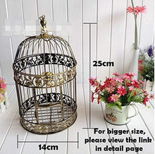 Load image into Gallery viewer, hanging decorations hot gold bird cage decoration hand-made candle lantern vintage metal candle bird cages moroccan lanterns wedding decor 2017 new
