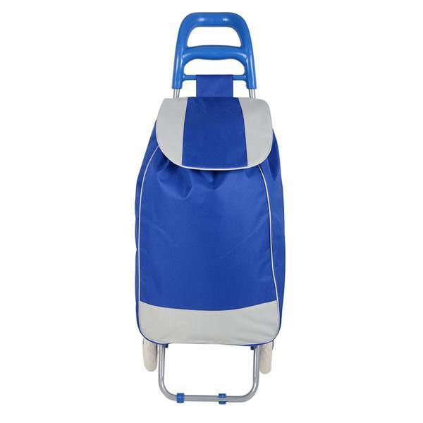 grocery shopping trolley with bag (blue)