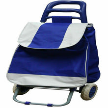 Load image into Gallery viewer, grocery shopping trolley with bag (blue)
