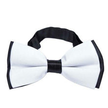 Load image into Gallery viewer, two coloured bowtie in white and black
