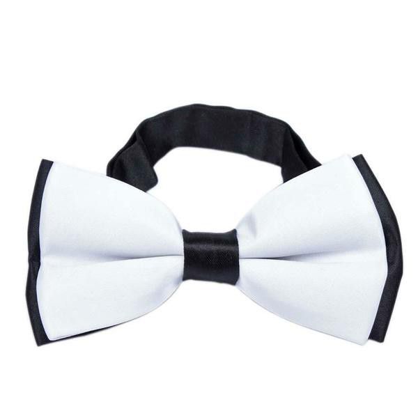 two coloured bowtie in white and black