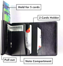 Load image into Gallery viewer, card wallet large capacity pu leather holder pop-up automatic blocking
