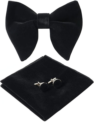 bow ties for men pre-tied bow tie vintage tuxedo oversized velvet bow ties cufflinks pocket square sets