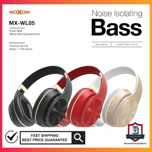 boston moxom original mx-wl05 soul-stirring bass wireless bluetooth v5.0 headphone user-defined active noise stereo
