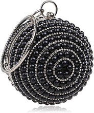 Load image into Gallery viewer, womens evening bag round ball wedding handbag artificial pearl purse
