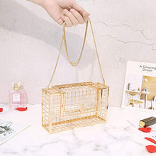 Load image into Gallery viewer, women&#39;s elegant chain cross-body bag metal hollow cage clutch
