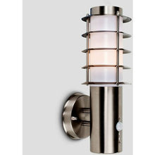 Load image into Gallery viewer, modern outdoor decorative  stainless steel wall light lantern + 4w led candle bulb - cool white

