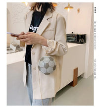 Load image into Gallery viewer, football rhinestone clutch purses evening bag
