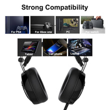 Load image into Gallery viewer, ipega pg-r008 wired gaming headphone 50mm speaker 3.5mm audio &amp; usb plugs with mic headset for pc console gaming
