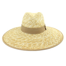 Load image into Gallery viewer, wheat straw fashion young lady women men tropical weather big brim headwear summer beach sun shade straw fedora hat
