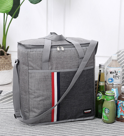 [cod] portable picnic bag casual food storage box cooler bag thermal insulated waterproof oxford cloth aluminum film inside large capacity handbags lunch bags/multicolor 6 liters