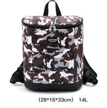 Load image into Gallery viewer, picnic cooler waterproof backpack camouflage large oxford insulation camping bags refrigerator thermal food insulated bag 14 liters
