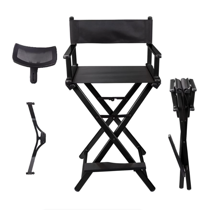 Portable Directors Makeup Artist Tall Folding Studio Chair