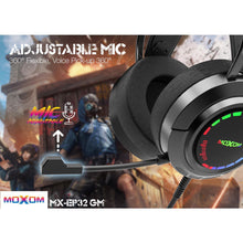 Load image into Gallery viewer, deep surround stereo wired gaming headphone with mic moxom gaming headset mx-ep32gm rgb headphones murah headfo
