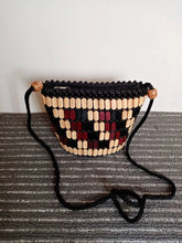 Load image into Gallery viewer, African wooden beads crossbody bag, African small bag, Beaded handbag, African woven bag, Summer bag, Mom gift, Woven shoulder bag
