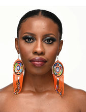 Load image into Gallery viewer, Elegant Gorgeous Authentic African Maasai Zulu Style Tribal Ethnic Long Tassel Dangle Earrings

