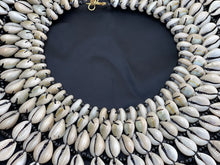 Load image into Gallery viewer, Authentic African Ethnic Cowrie Sea Shell Beaded Collar Bib Necklace Craftsmanship
