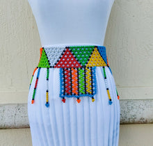 Load image into Gallery viewer, beaded zulu belt and skirt
