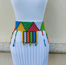 Load image into Gallery viewer, beaded zulu belt and skirt
