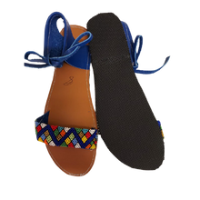 Load image into Gallery viewer, beaded zulu sandals.
