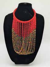 Load image into Gallery viewer, elegant african beaded necklace, gift for her, african maasai, masai mara, kenya
