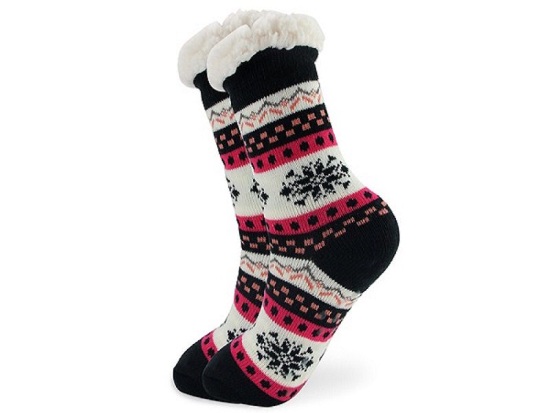 bulk unisex fleece lined winter socks - 5 pack