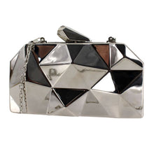 Load image into Gallery viewer, Women Geometric Pattern Metal Evening Clutch Bags
