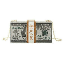 Load image into Gallery viewer, $10000 dollar clutch evening rhinestone bag
