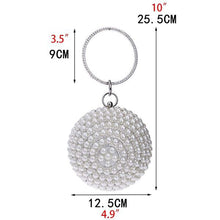 Load image into Gallery viewer, bb&amp;s round silver clutch cage bag
