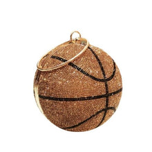 Load image into Gallery viewer, rhinestone basketball evening clutch bag
