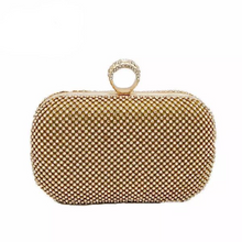 Load image into Gallery viewer, wedding rhinestone clutch evening bag for women gold
