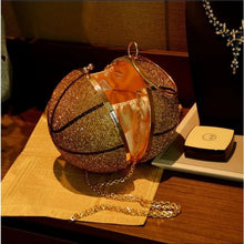 Load image into Gallery viewer, rhinestone basketball evening clutch bag
