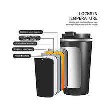 Load image into Gallery viewer, Portable Stainless Steel Thermal Coffee Mug 500ml
