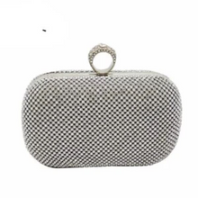 Load image into Gallery viewer, wedding rhinestone clutch evening bag for women silver
