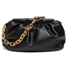 Load image into Gallery viewer, women clutch crossbody dumpling pouch handbag black
