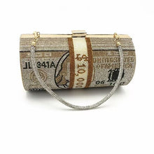 Load image into Gallery viewer, designer clutch purse diamond money bag
