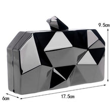 Load image into Gallery viewer, Women Geometric Pattern Metal Evening Clutch Bags
