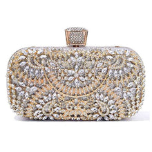 Load image into Gallery viewer, Women Crystal Evening Wedding Bridal Clutch Bag
