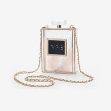 Load image into Gallery viewer, paris perfume transparent crossbody clutch bag
