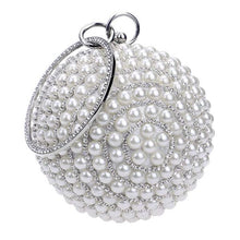 Load image into Gallery viewer, bb&amp;s round silver clutch cage bag
