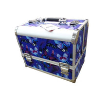 Load image into Gallery viewer, Large Blue Professional Aluminium Make-Up Cosmetic Case
