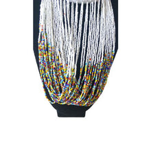Load image into Gallery viewer, multistrand african white tribal beaded jewelry necklace
