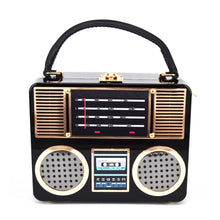 Load image into Gallery viewer, hard case acrylic radio box clutch women totes bag
