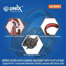 Load image into Gallery viewer, unix , wired headset  (red, black, on the ear)
